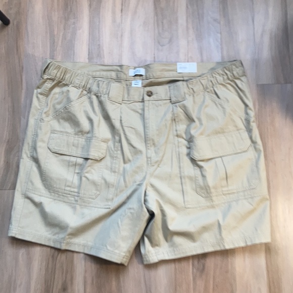 NWT Side elastic tan cargo short Croft & barrow size 52 or 46 - Picture 7 of 16